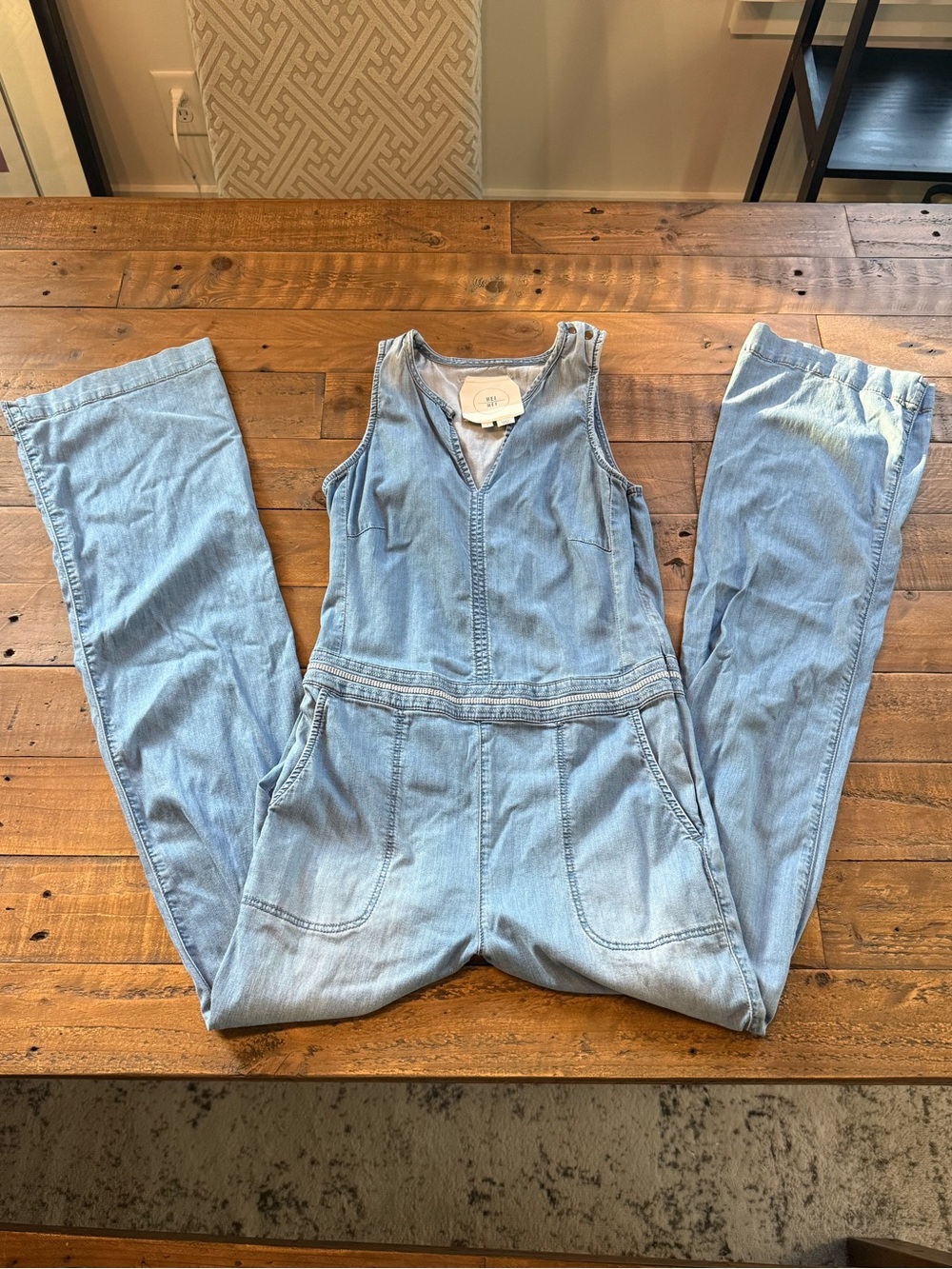 Anthropologie hei hei women's denim jumpsuit /romper size 2